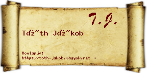 Tóth Jákob névjegykártya